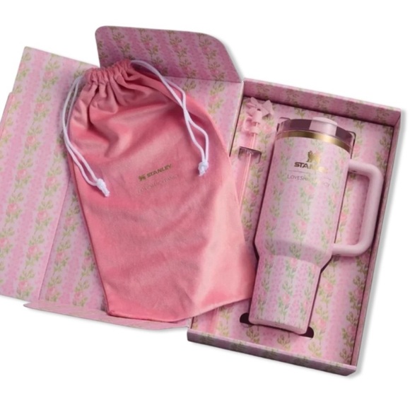 NIB LOVESHACKFANCY STANLEY COLLAB l Blooming Heirloom 40z Large Size - Picture 2 of 3